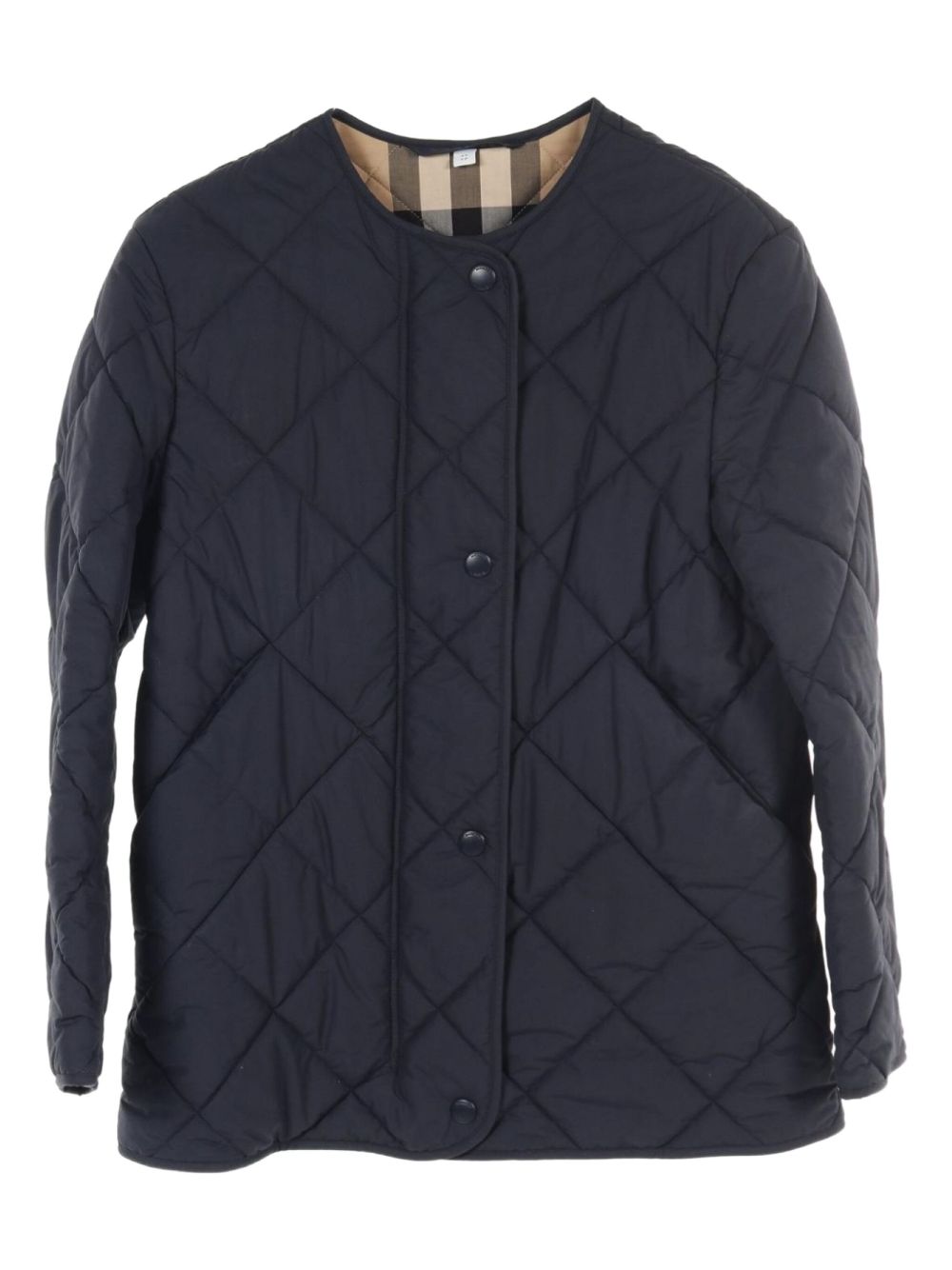 2000s diamond-quilted jacket - Blue