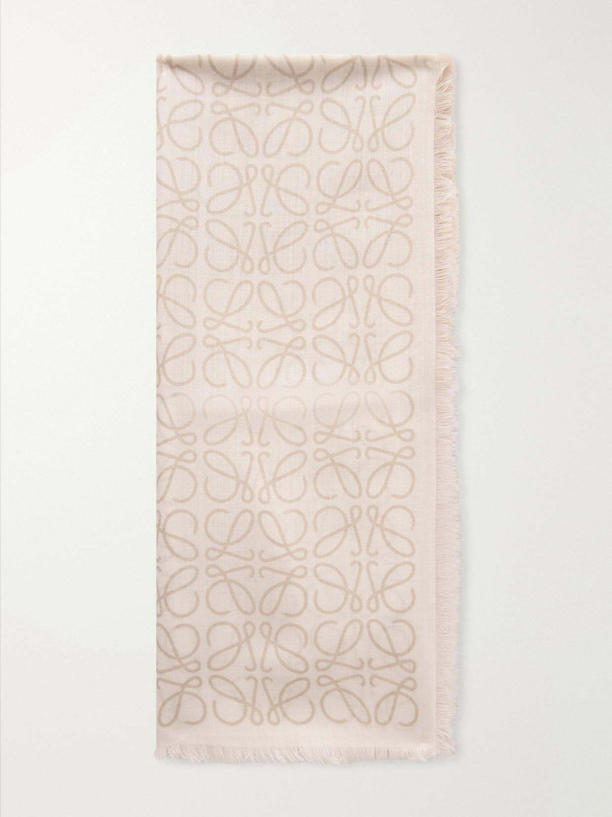 Anagram-intarsia Wool, Silk And Cashmere-blend Scarf