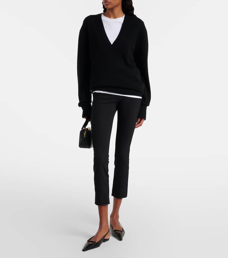 Scuba cropped slim pants