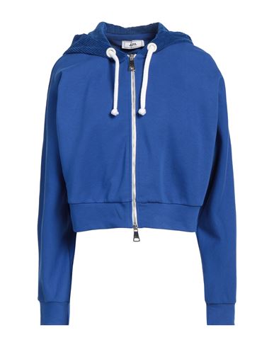 Woman Sweatshirt Blue Size 4 Cotton, Polyester, Polyamide, Nylon, Elastane