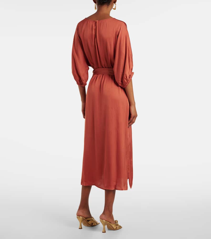 Laurel satin midi dress