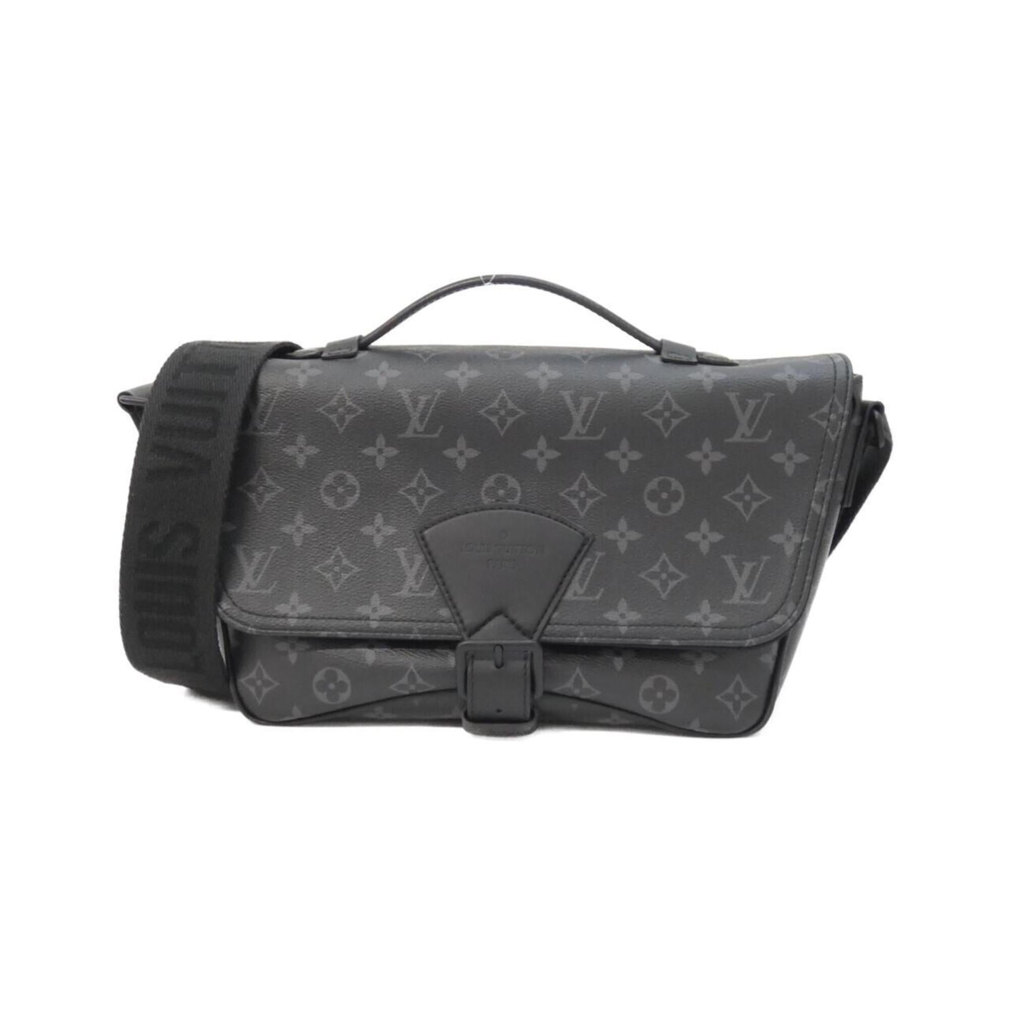Louis Vuitton Black Coated Canvas Shoulder Bag Pre-Owned