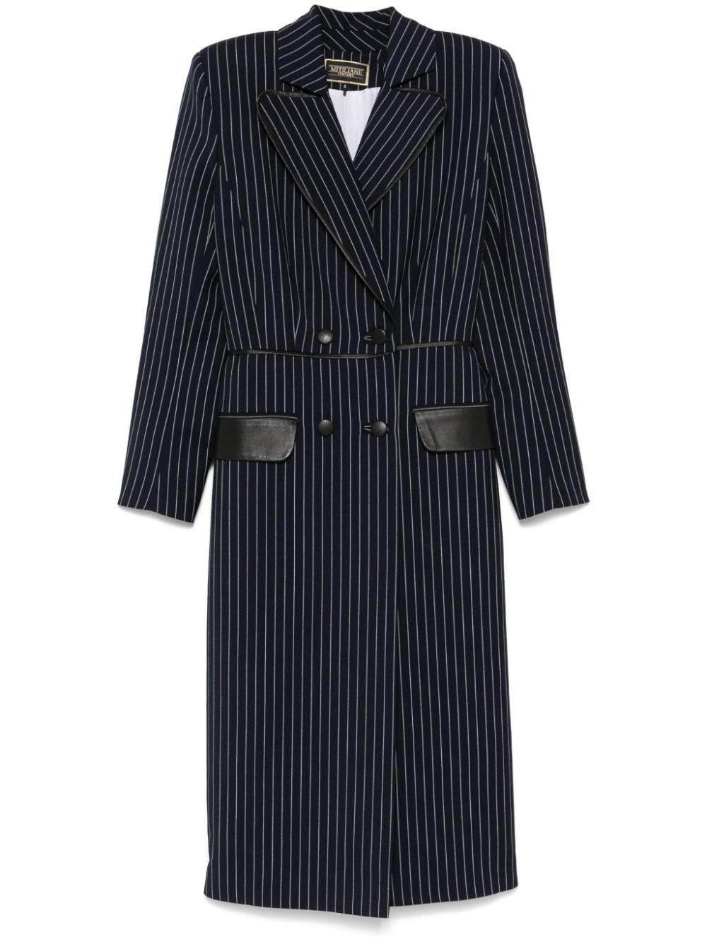Pinstriped coat - Blue