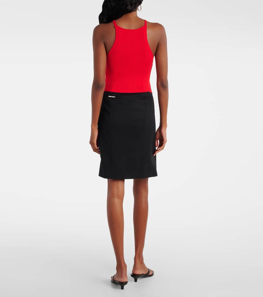 Courrèges Circle logo ribbed-knit tank top