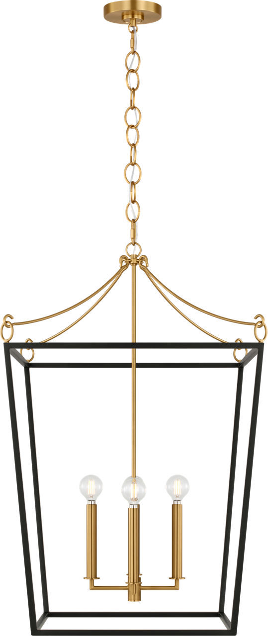 Midnight Black Burnished Brass Lantern from the Carlyle Collection