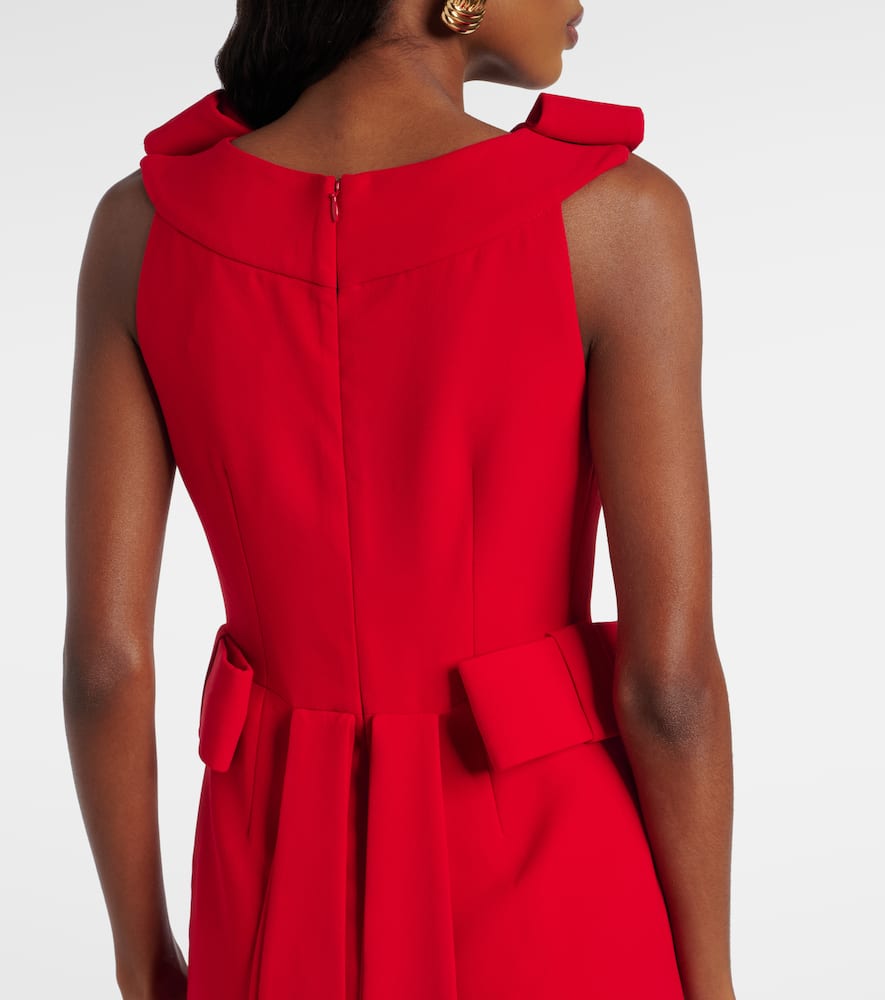 Daphne bow-detail crêpe minidress