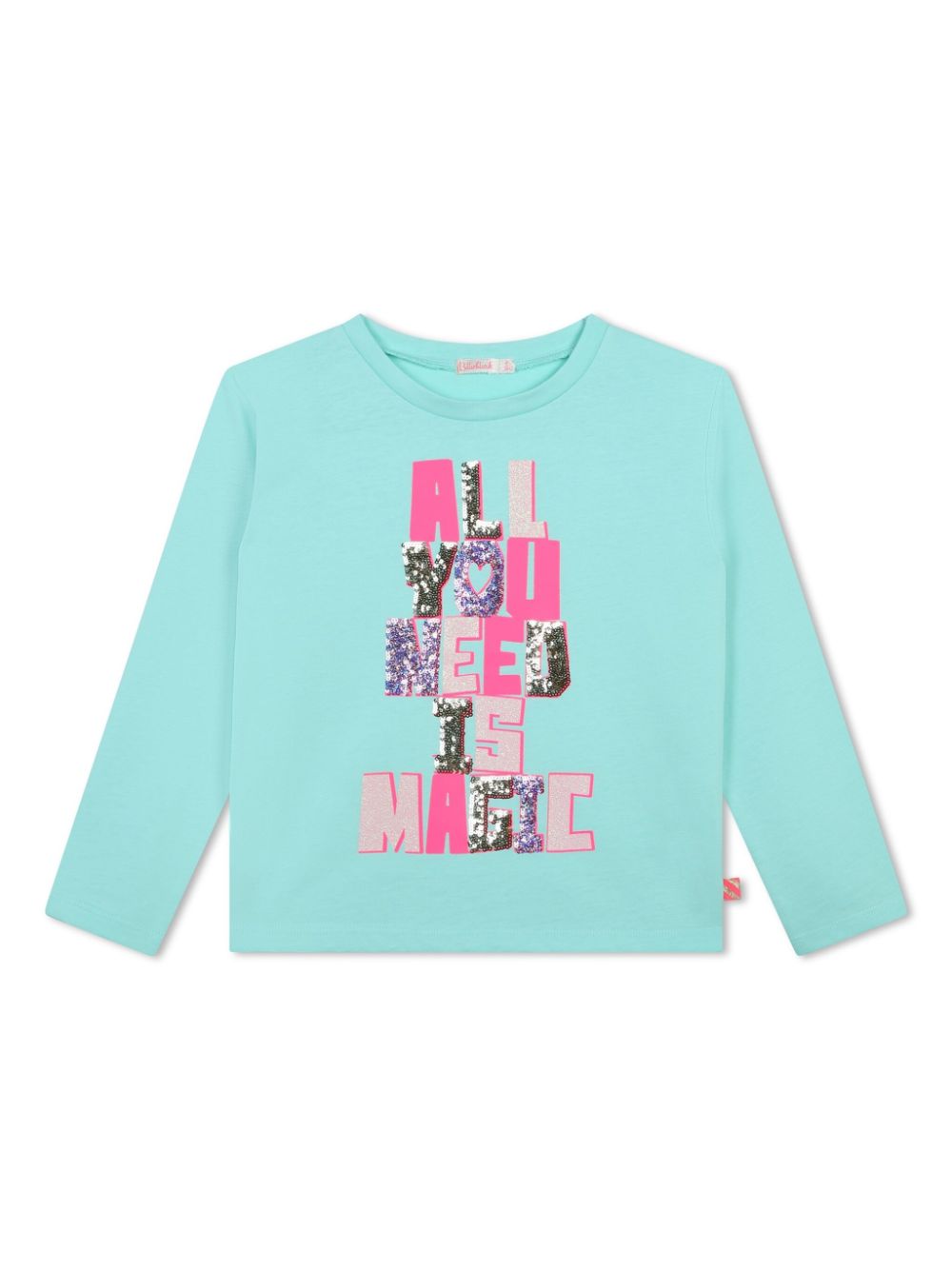 Sequin-embellished cotton T-shirt - Green