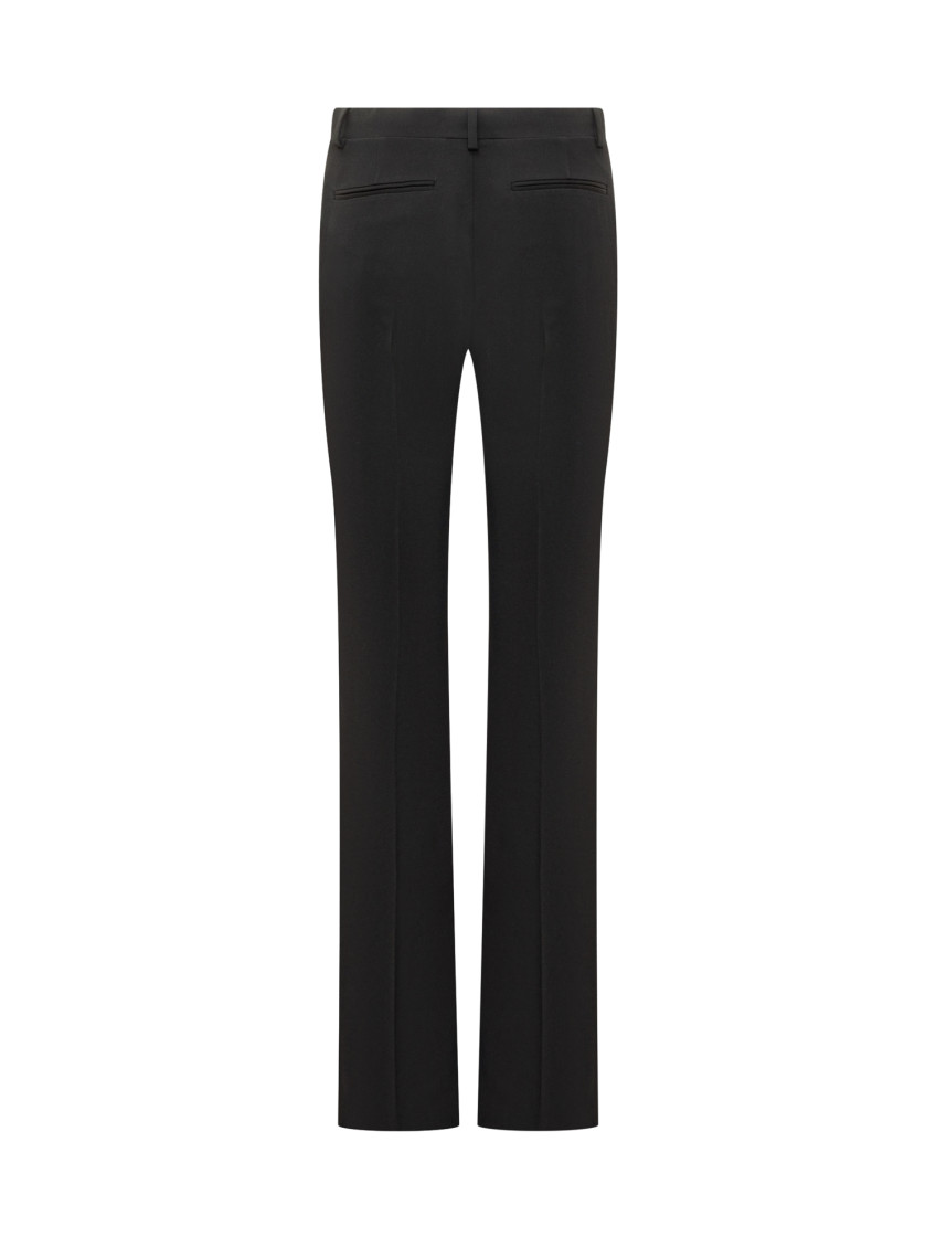 Black Straight Flat Front Pants