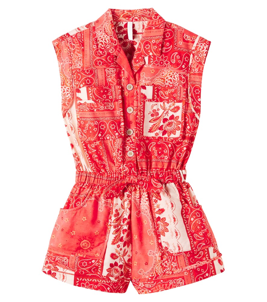 Tutina paisley cotton playsuit