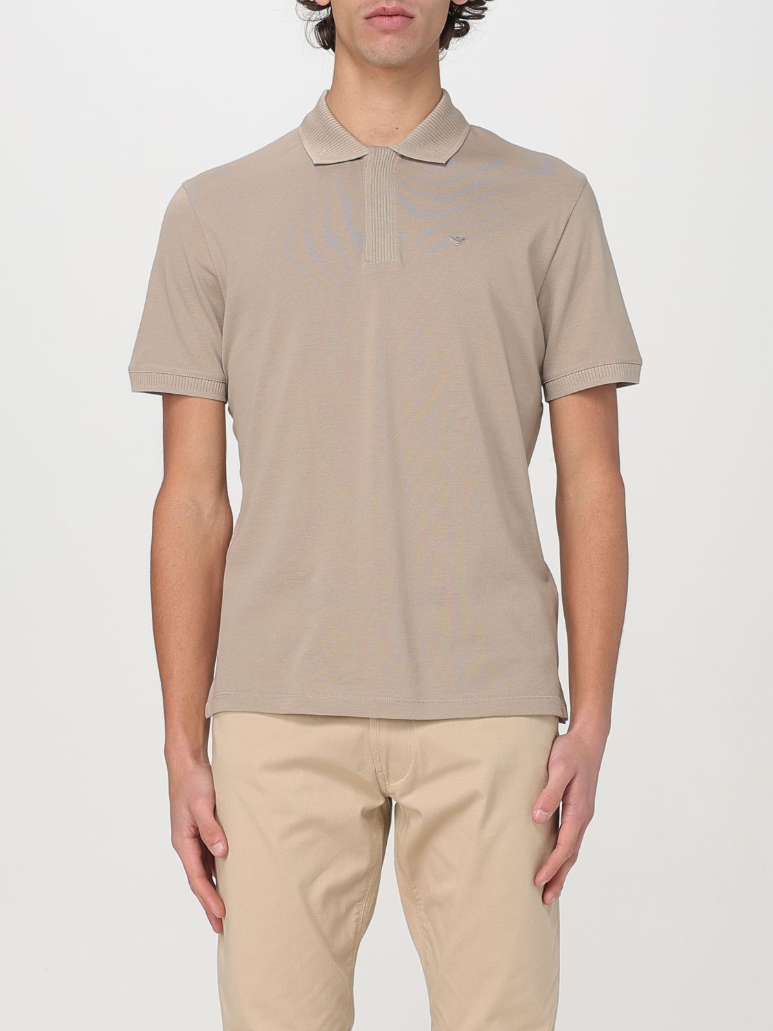 Polo Shirt Men color Beige