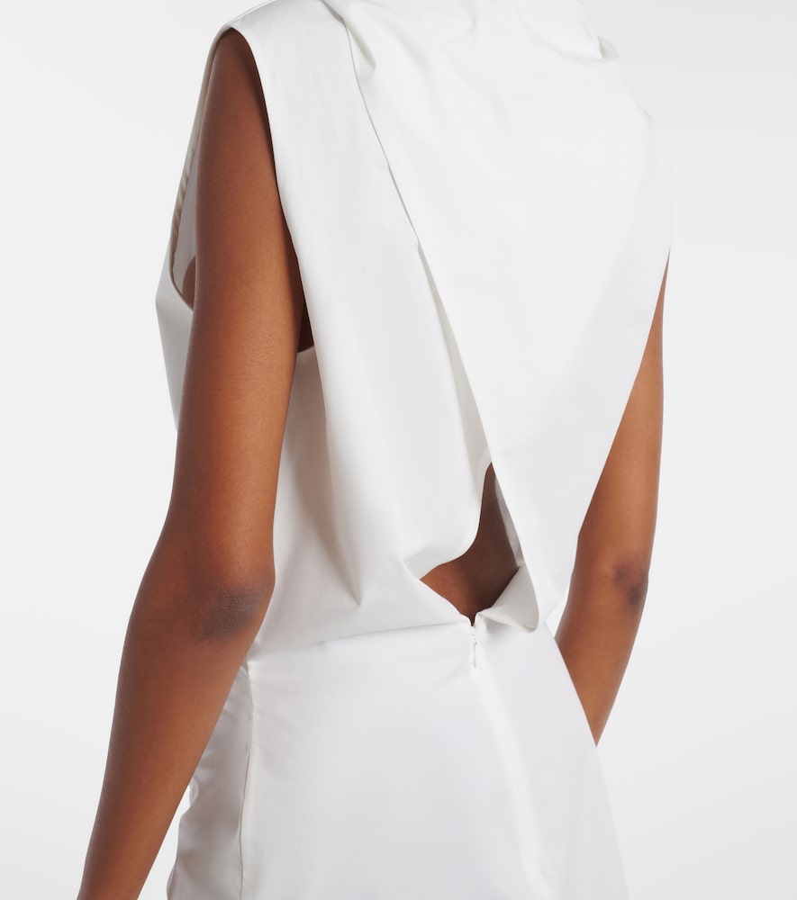 Astor draped cotton poplin minidress