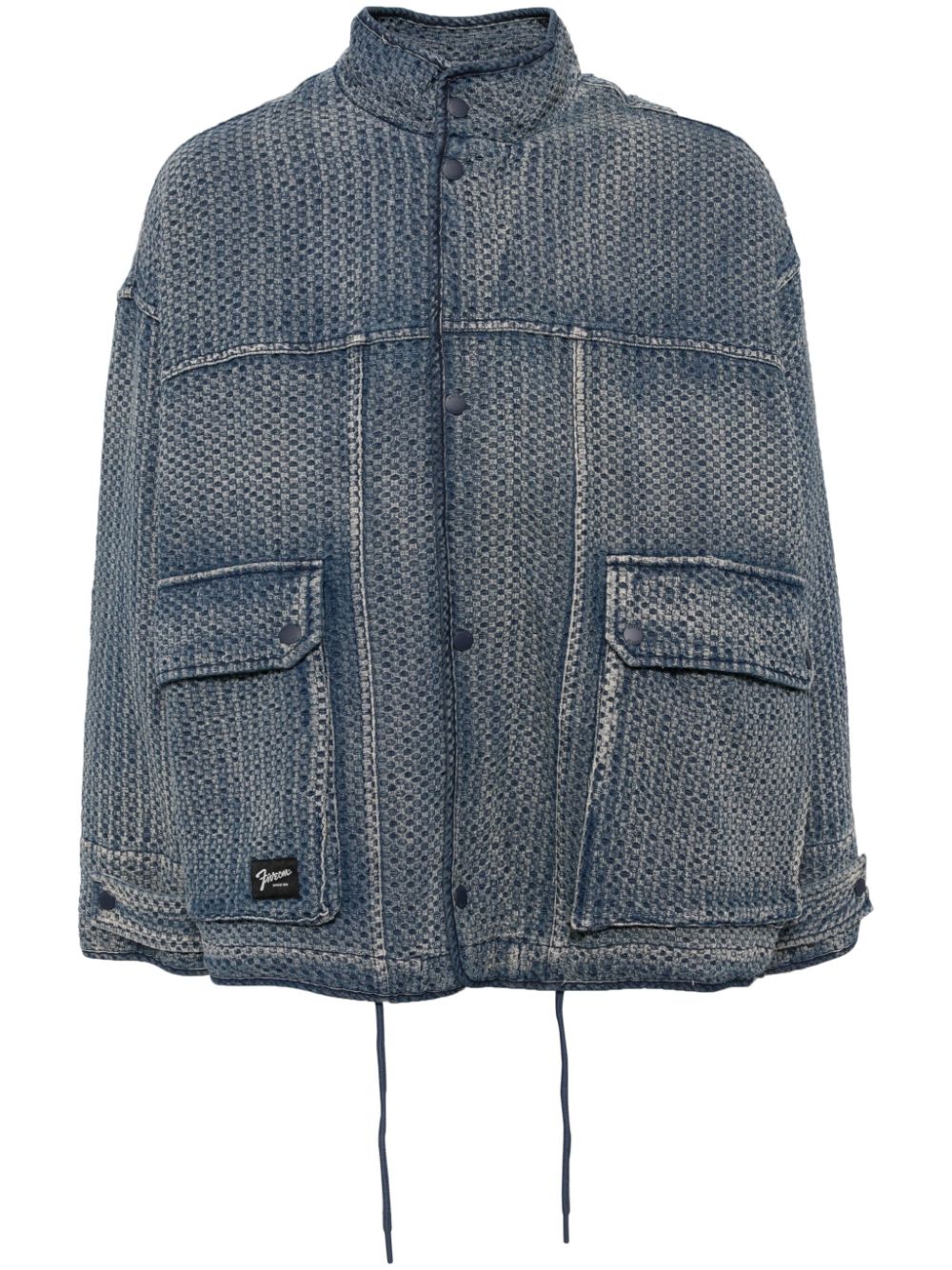 Panelled denim jacket - Blue