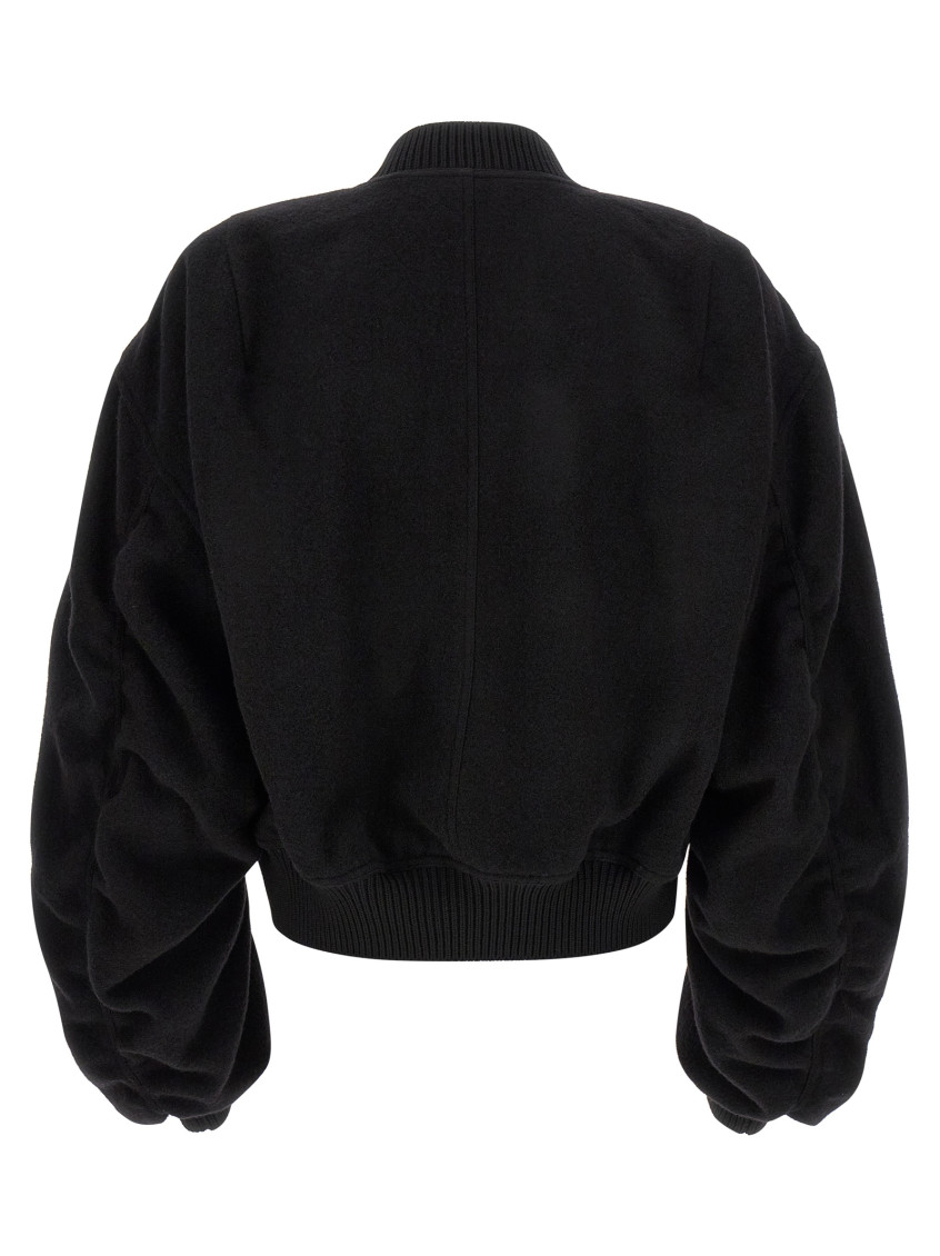 Rick Owens - secchia flight bomber jacket ribbed collar cuff