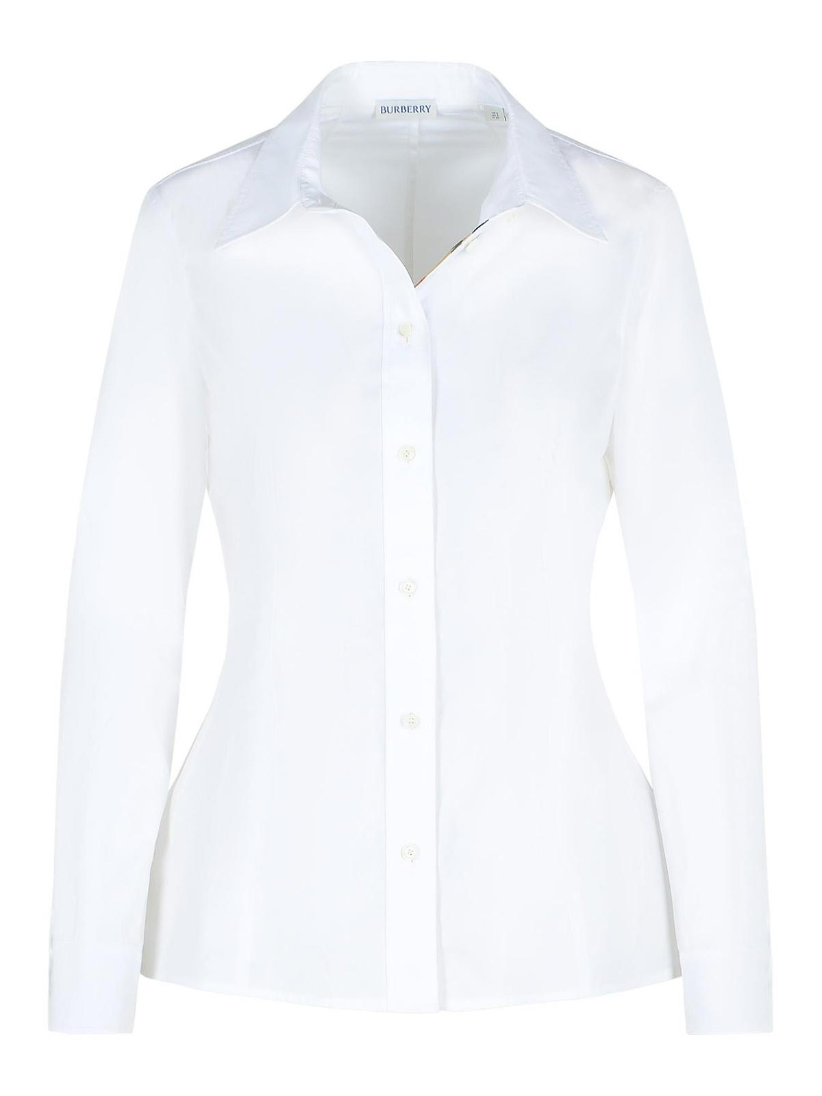 Eliza White Cotton Poplin Shirt