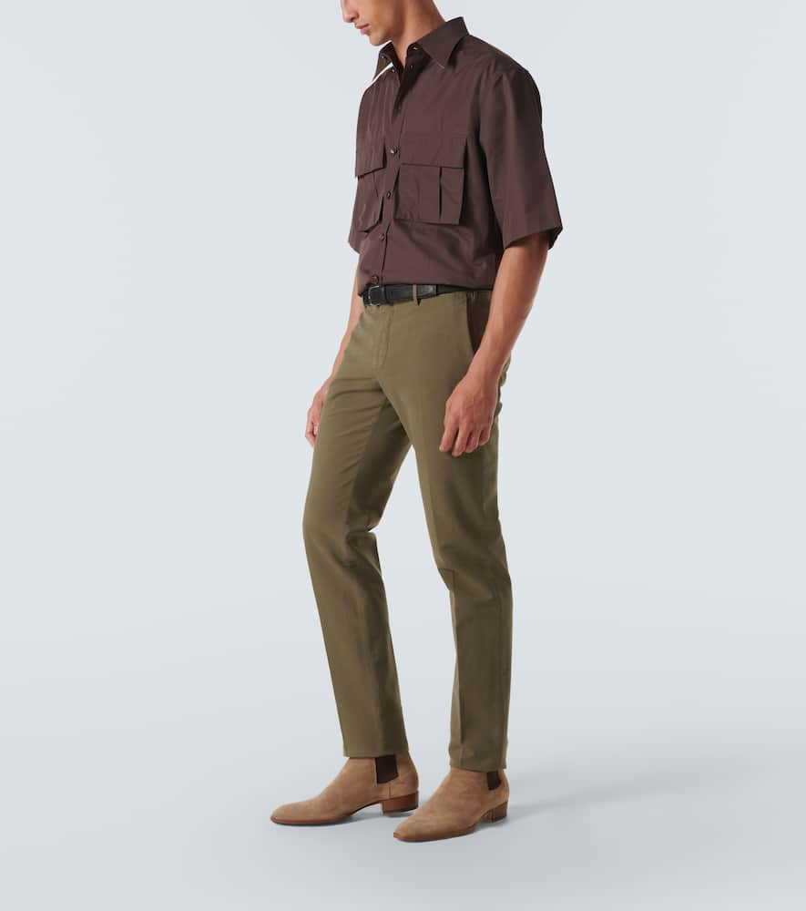 Cotton slim pants