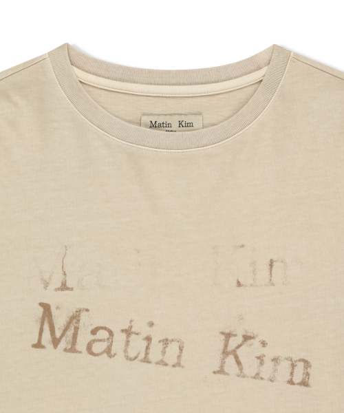 PIGMENT GRAFFITI LOGO TOP IN BEIGE