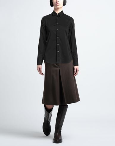 Caliban Woman Shirt Black Size 8 Cotton, Polyamide, Elastane