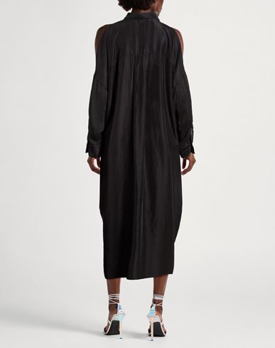 Woman Midi dress Charcoal Size 10 Silk