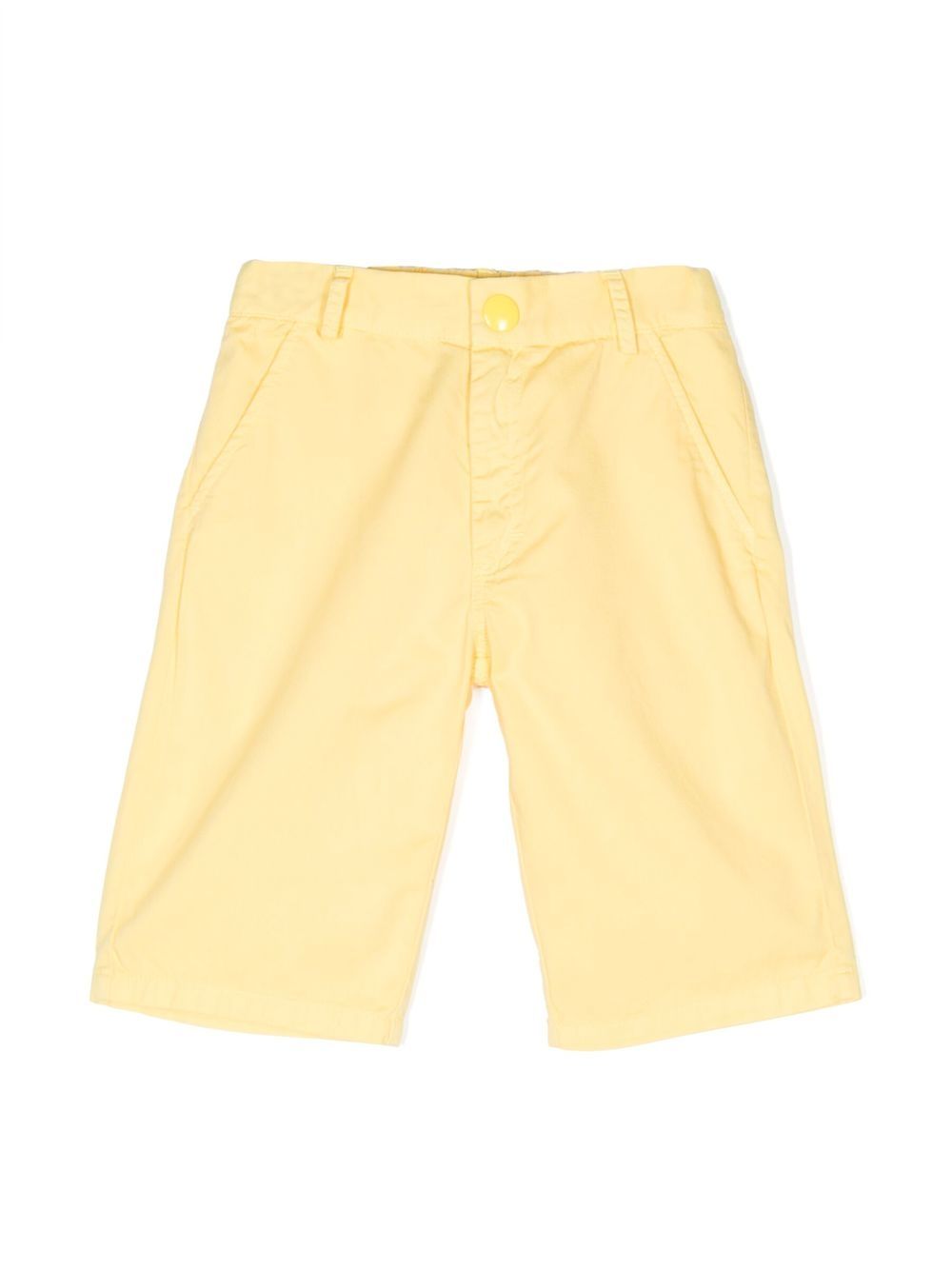 Tonal organic cotton shorts - Yellow