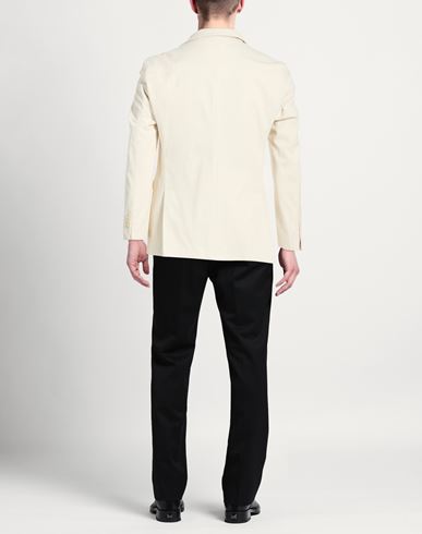 Man Blazer Cream Size 40 Cotton, Polyester, Elastane