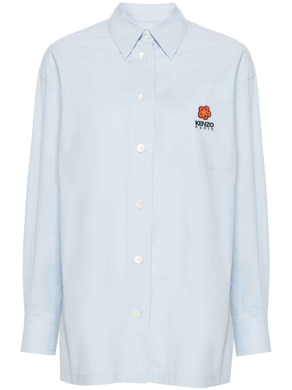 Boke Flower logo-embroidered shirt - Blue