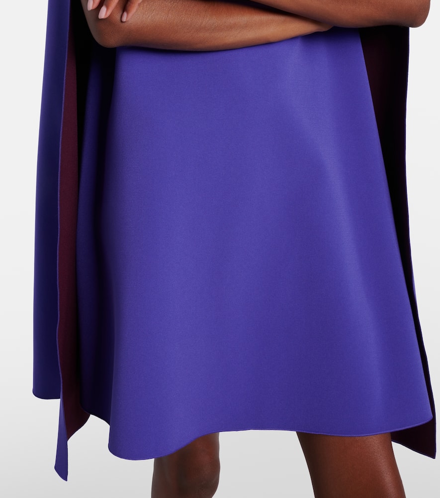 Twiggy caped crêpe cocktail dress