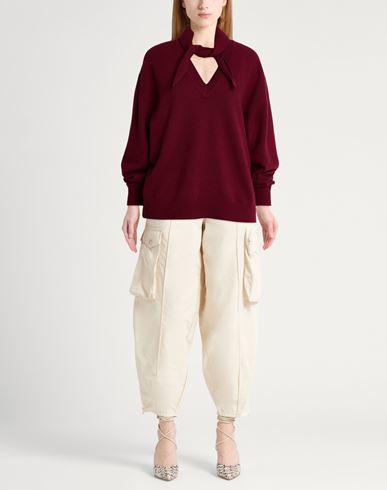 Woman Sweater Burgundy Size 10 Wool, Cashmere