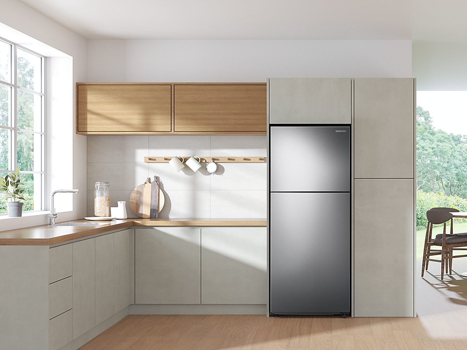 15.6 cu. ft. Top Freezer Refrigerator with All-Around Cooling in Black(RT16A6195SR/AA)