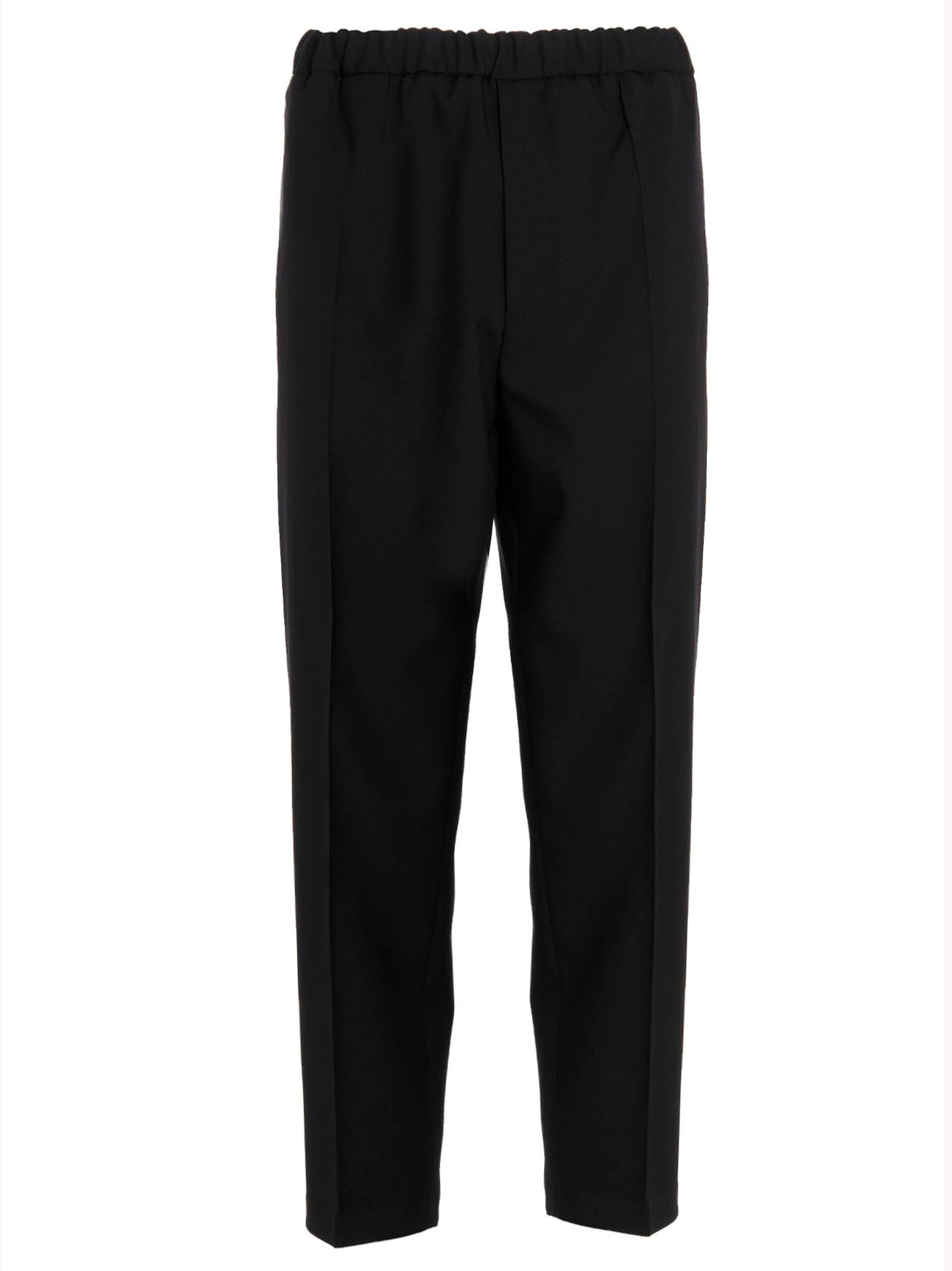 Gabardine Trousers — Black