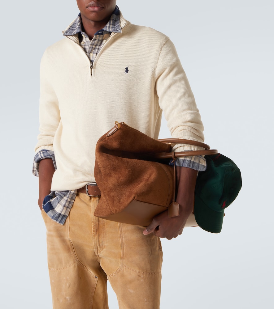 Cotton half-zip sweater