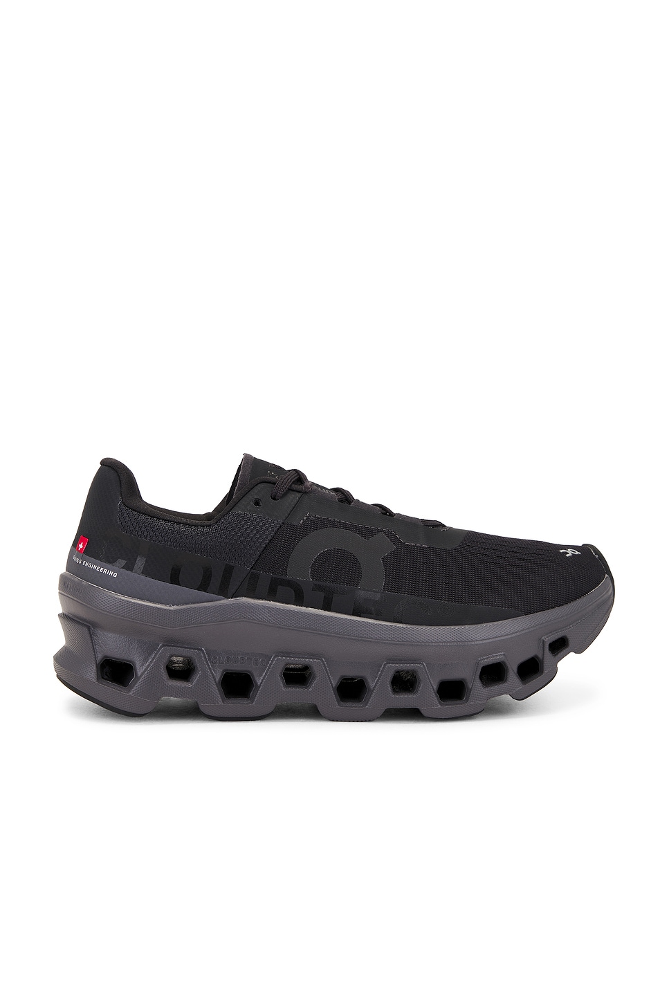 On Cloudmonster Sneaker in Black & Magnet - Black. 8.5 also in
