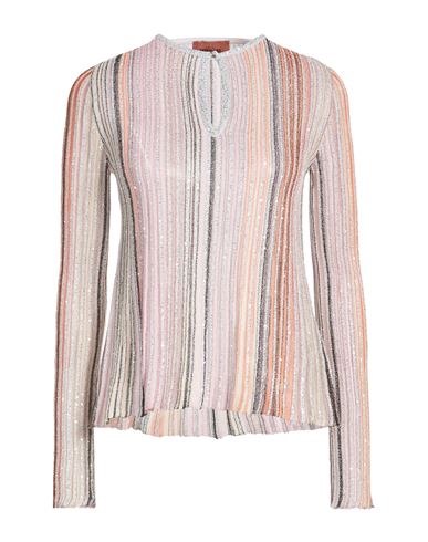 Woman Sweater Light pink Size 2 Viscose, Metallic fiber, Polyamide, Polyester