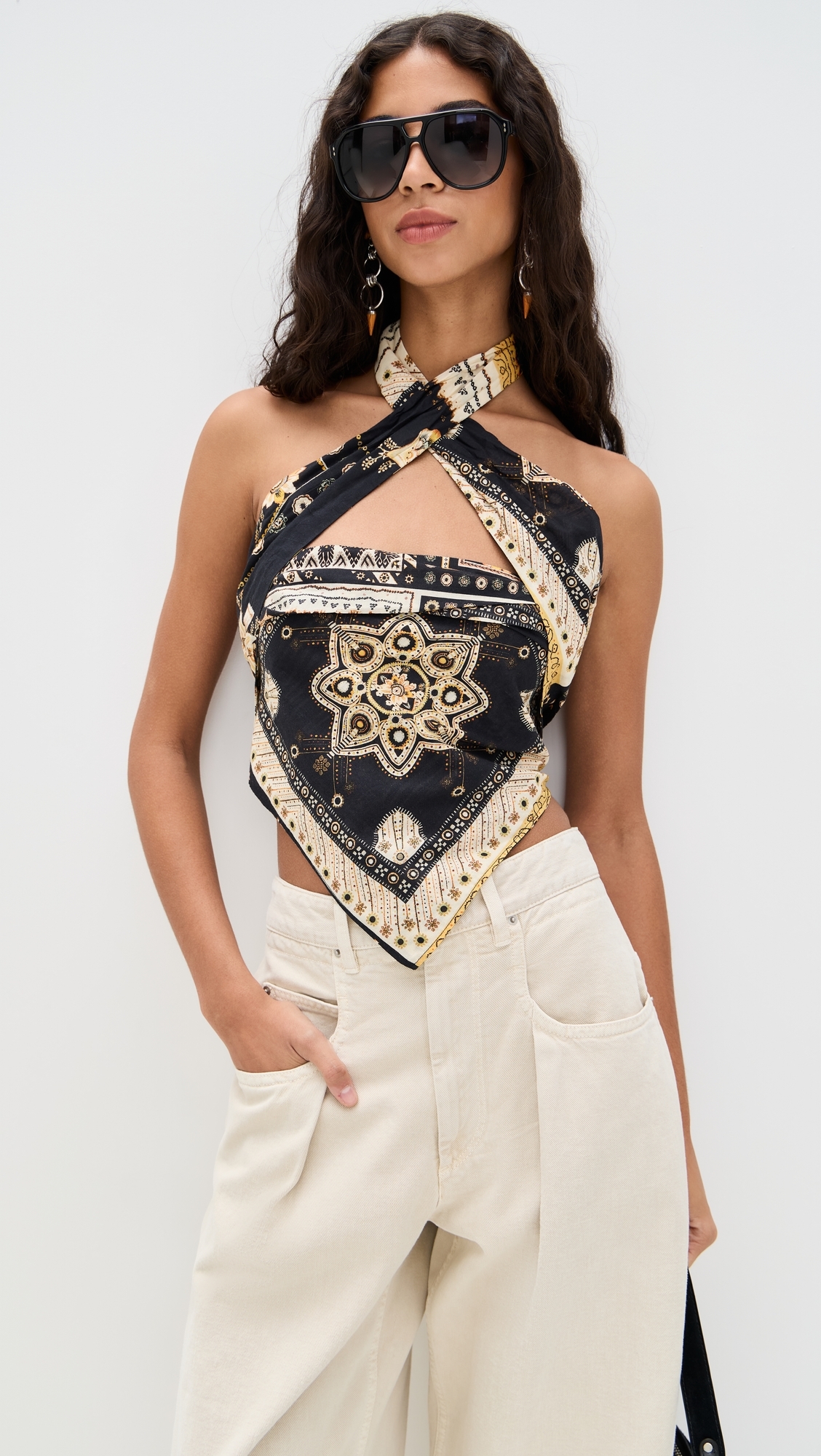 Isabel Marant Étoile Feyza Top Black / Ochre