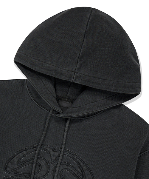 PIGMENT ECLIPSE LOGO HOODIE CHARCOAL