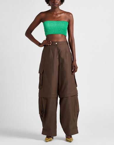 Woman Top Green Size 8 Polyester