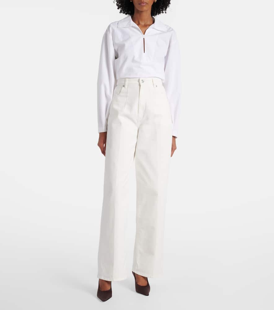 High-rise wide-leg jeans