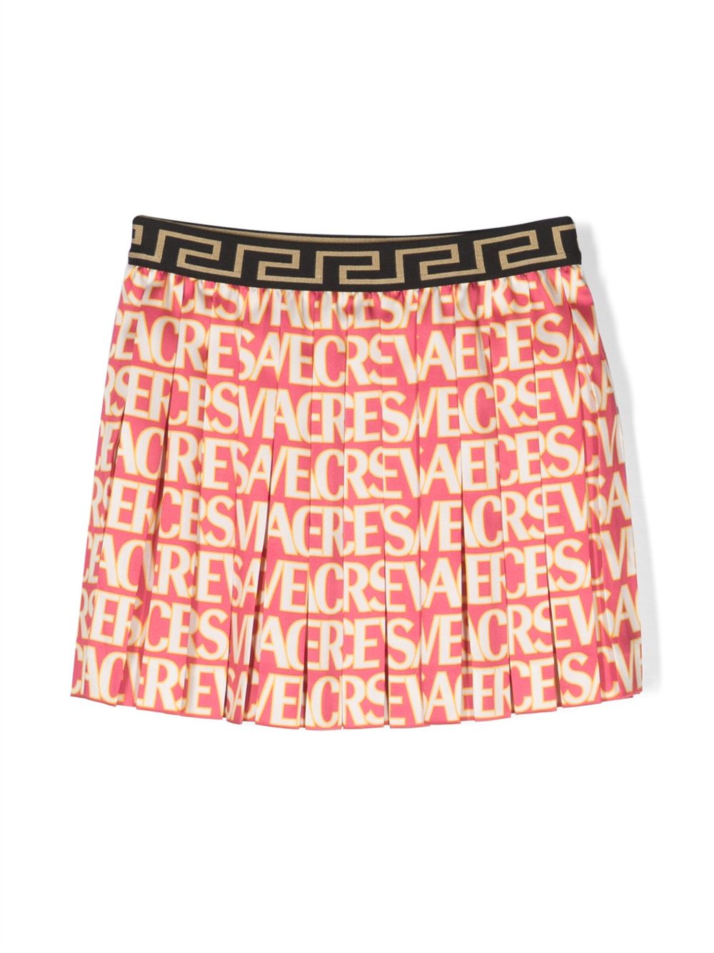 Logo-print pleated miniskirt - Pink