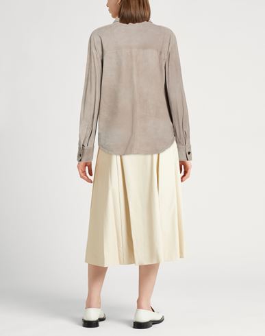 Woman Shirt Taupe Size 4 Leather