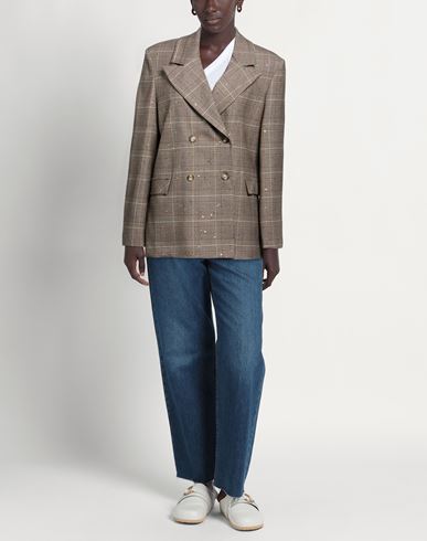 Woman Blazer Brown Size 10 Polyester, Viscose, Elastane