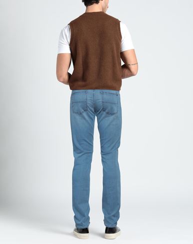 Man Jeans Blue Size 36 Cotton, Polyester, Elastane