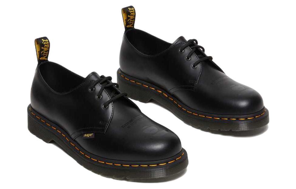 X AAPE 1461 Smooth Leather Oxford Shoes 'Black'
