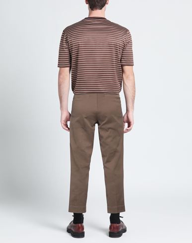 Hand Picked Man Pants Dark brown Size 33 Cotton, Elastane