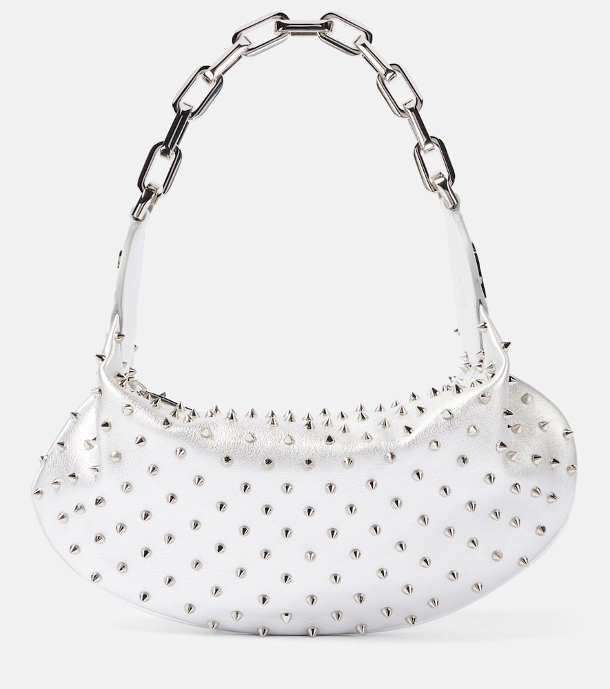 Christian Louboutin Le 54 spiked metallic leather shoulder bag