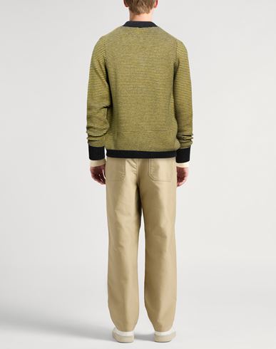 Man Cardigan Yellow Size 42 Lambswool