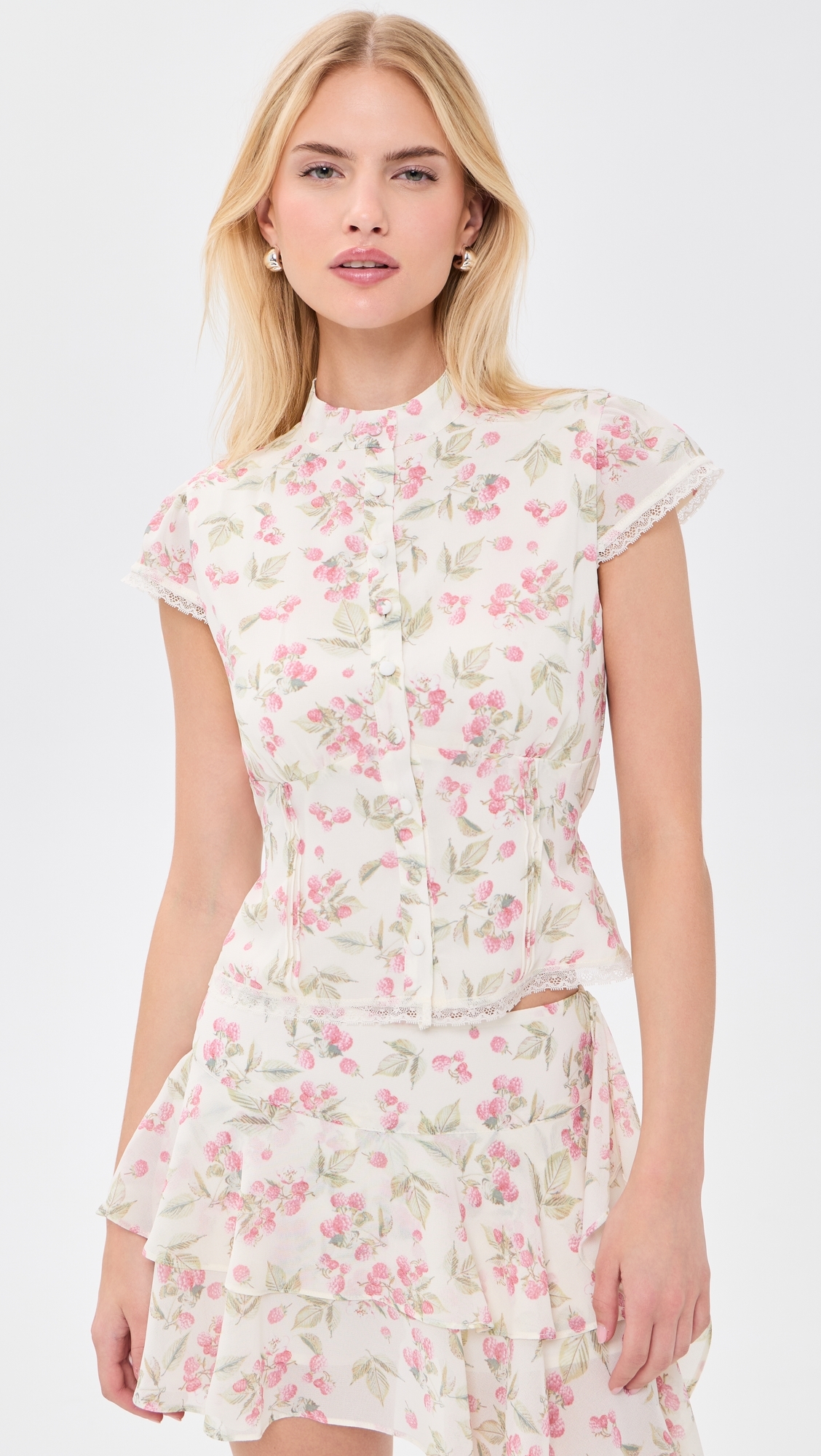 Talia Top Garden Raspberry