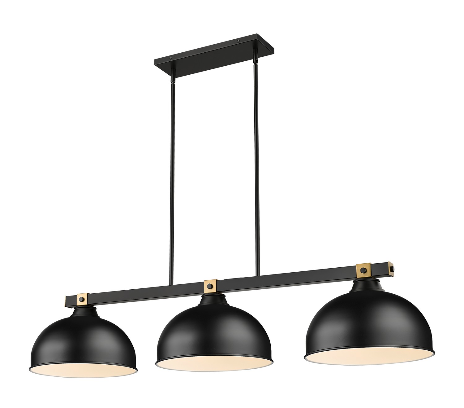Matte Black Rubbed Brass Billiard from the Bronte Collection