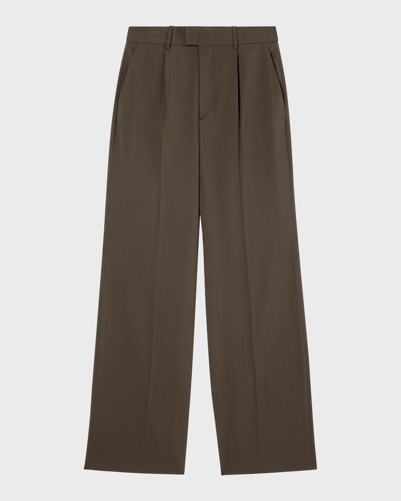 Róhe Trousers Relaxed Single Pleated Earth