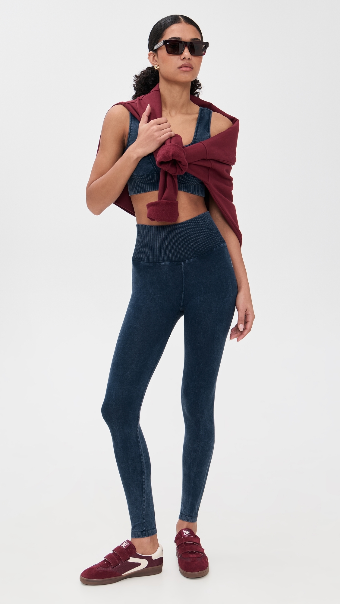 Square Neck Good Karma Bra Navy S