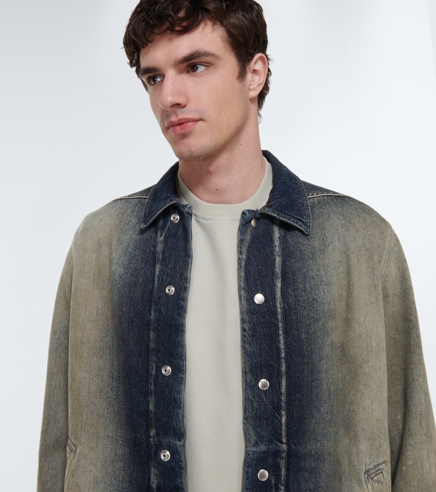 Faded denim shirt jacket