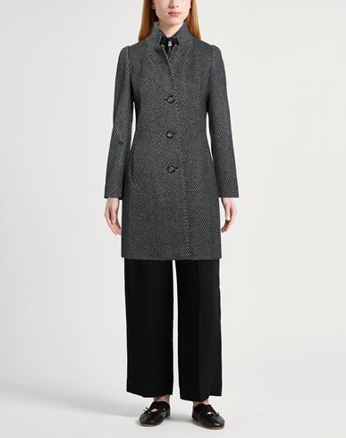 Woman Coat Black Size 10 Virgin Wool, Polyester, Polyamide